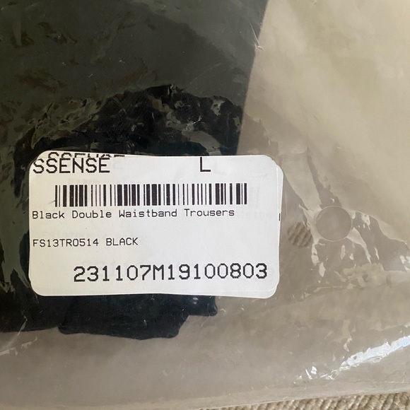 Nwt Feng Chen Wang black double waist trousers sz L - Picture 5 of 9